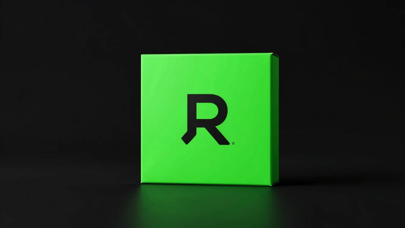 High-contrast graphic design mockup of minimalist packaging desig