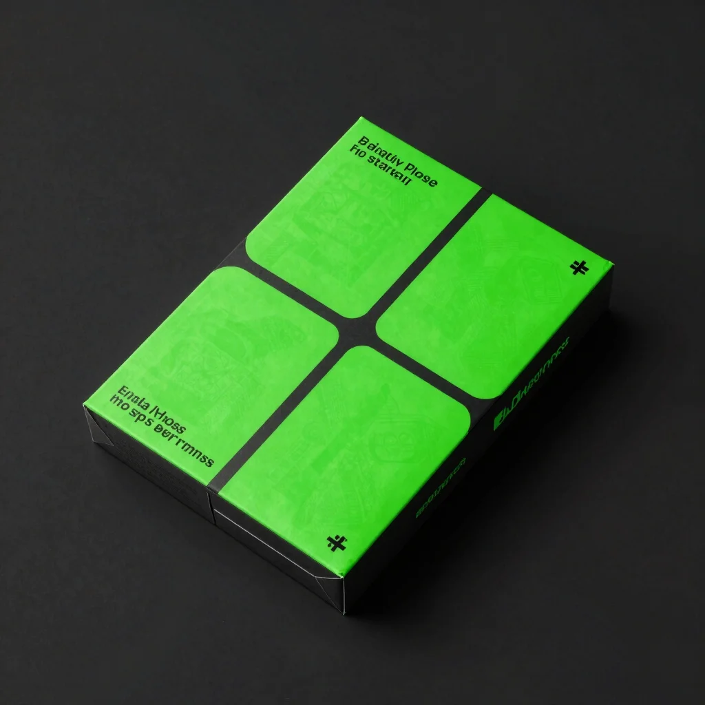 high-contrast graphic design mockup photography, dark studio back